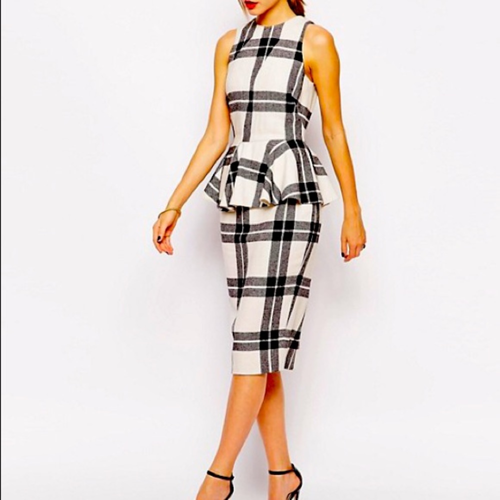 ASOS Premium Pencil Dress with Peplum